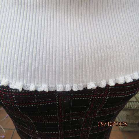 G. GOUTURE white stretch cotton knit long sleeve cardigan size 36