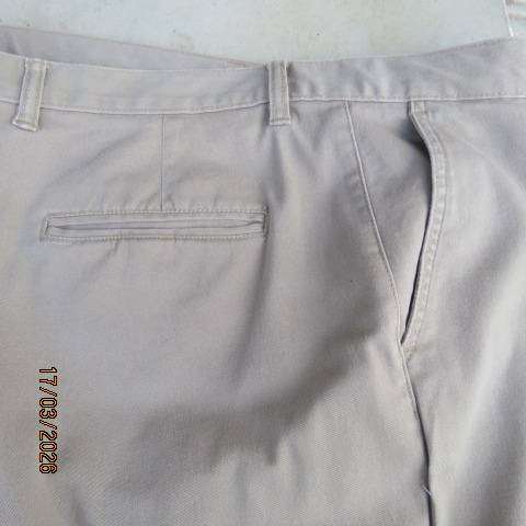 EXACT men's dark beige skinny cotton stretch pants with side pockets, size 38