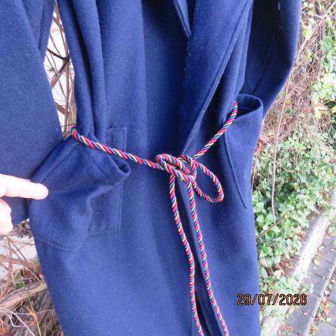 CASARETTI men's vintage fold-over gown in navy polycotton from ITALY size medium