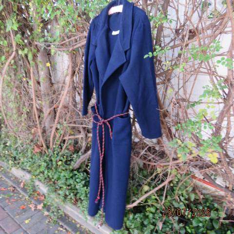 CASARETTI men's vintage fold-over gown in navy polycotton from ITALY size medium