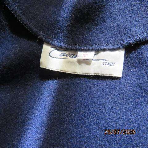 CASARETTI men's vintage fold-over gown in navy polycotton from ITALY size medium