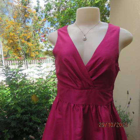 TRUWORTHS Glamour magenta pink evening dress with fold over bust size 33