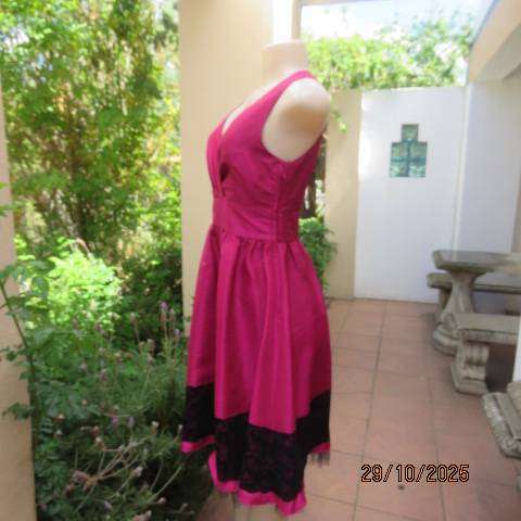TRUWORTHS Glamour magenta pink evening dress with fold over bust size 33