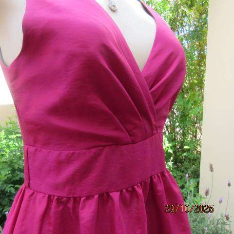 TRUWORTHS Glamour magenta pink evening dress with fold over bust size 33
