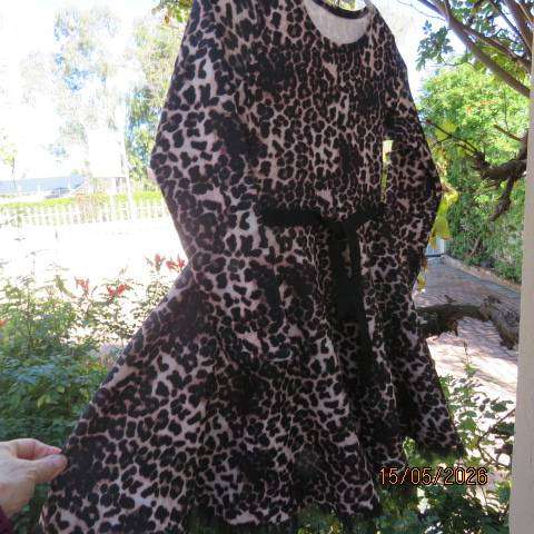 Woolworths animal print 100% stretch polyester dress for girls aged 8-9