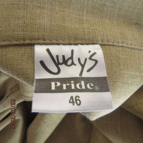 JUDY'S Pride mottled 2-piece pant suit with long button-down jacket and dress pants, size 46