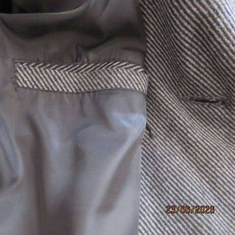 ZARA Man thin black-grey striped double breast look lined long sleeve jacket size Large