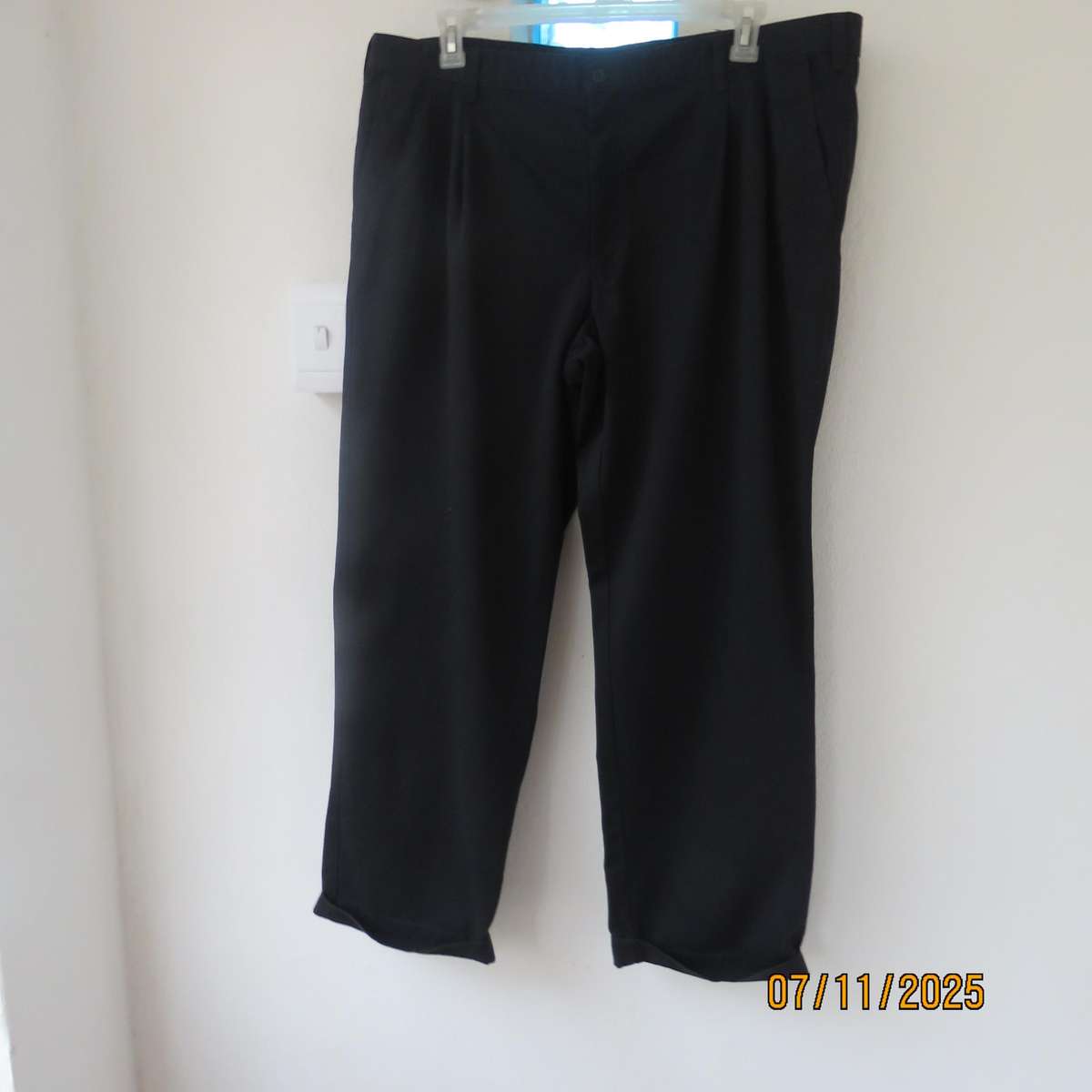 WOOLWORTHS very black pure cotton chino men's pants size 42.