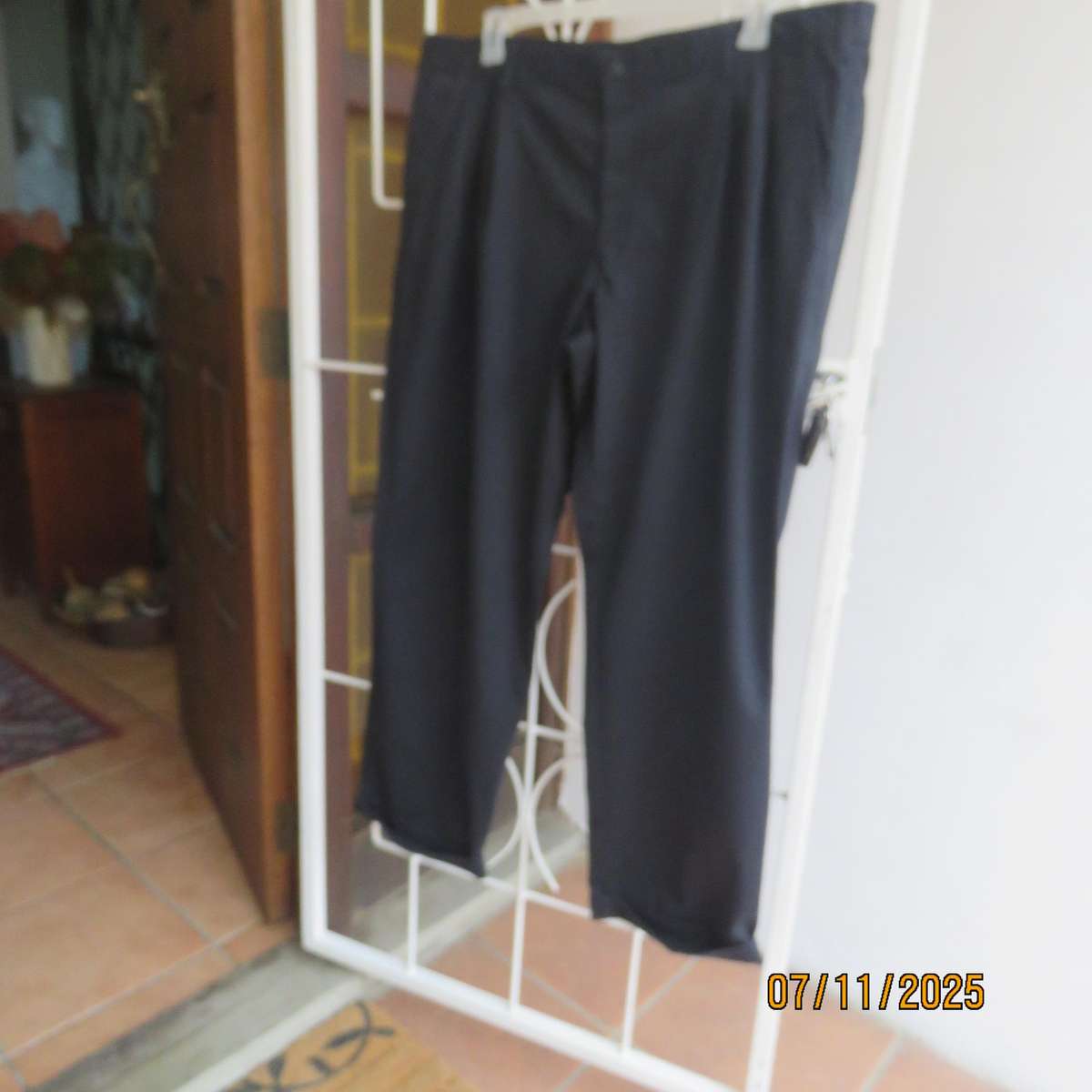 WOOLWORTHS very black pure cotton chino men's pants size 42.