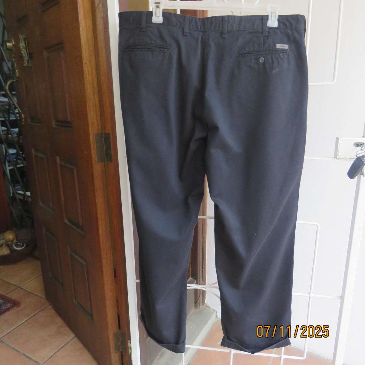 WOOLWORTHS very black pure cotton chino men's pants size 42.