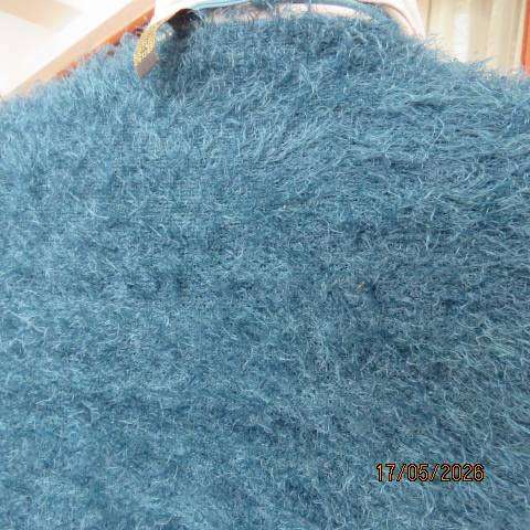 Urban College dark jade fluffy polycotton sleeveless open waistcoat lined size 34-36