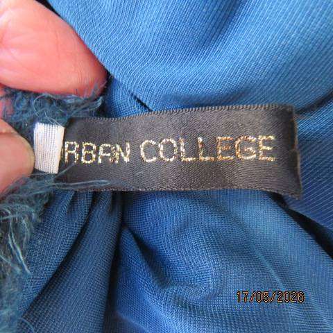 Urban College dark jade fluffy polycotton sleeveless open waistcoat lined size 34-36