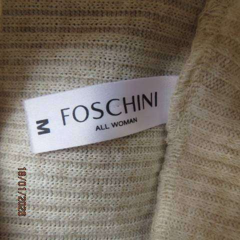 FOSHINI rib pattern mottled beige colour slip over tetron-rayon stretch fabric. Size 36