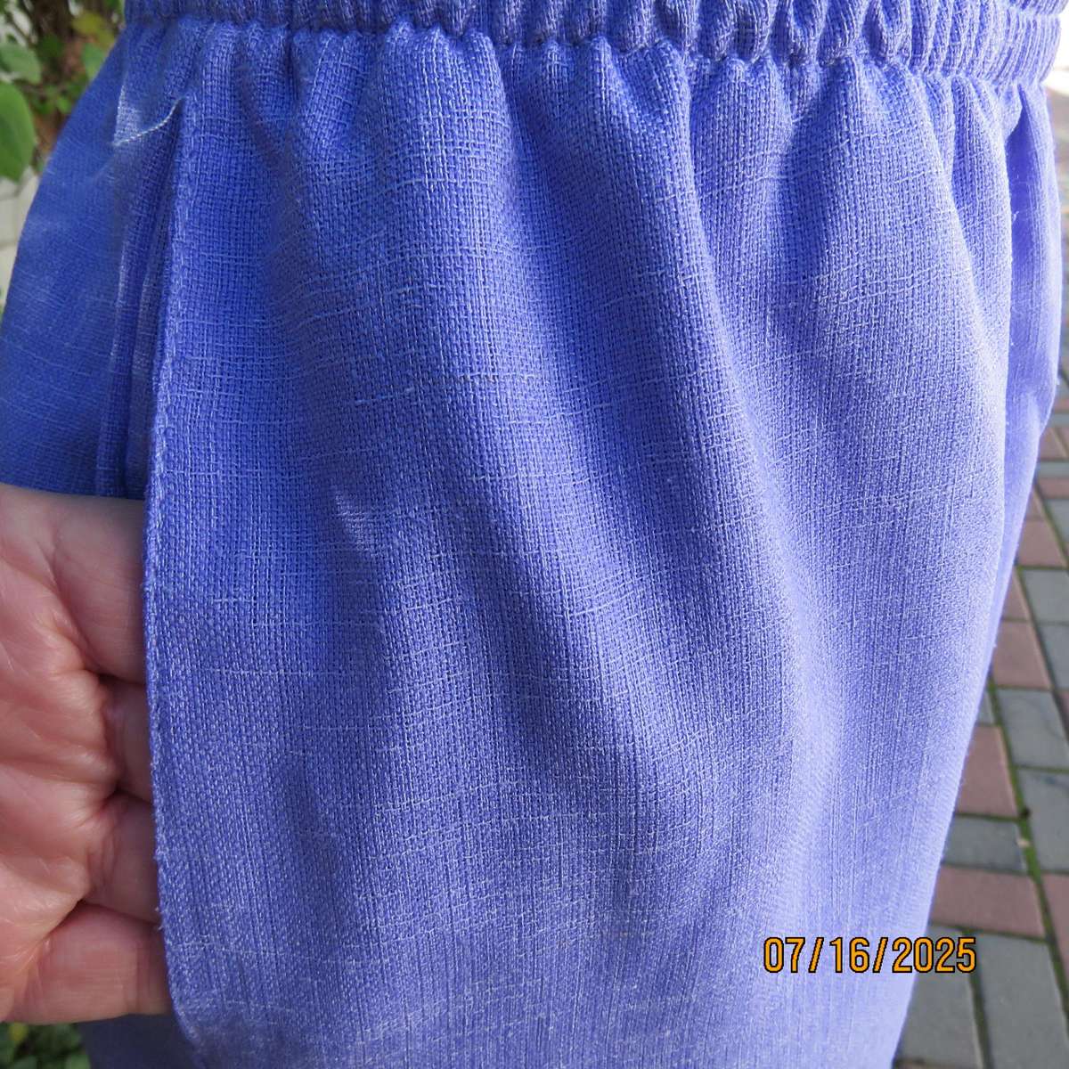 ENRICH cropped lavender colour cropped pants size 42. Wide elasticated waist. Pockets