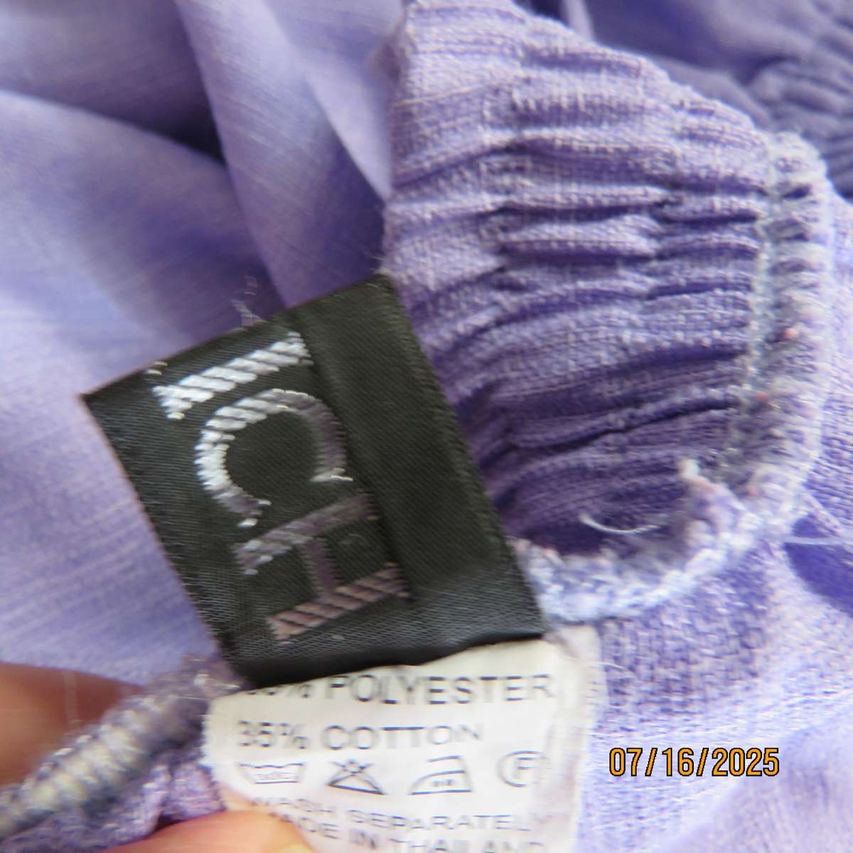 ENRICH cropped lavender colour cropped pants size 42. Wide elasticated waist. Pockets