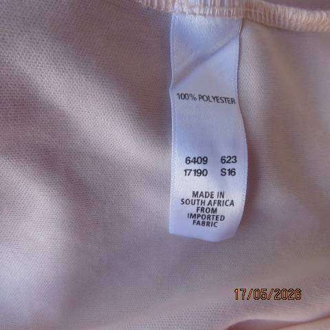 INWEAR champagne peach sheer polyester long top with stretch polyester underlay size 40