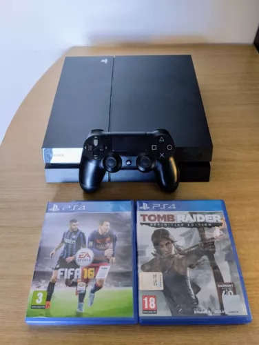 PLAYSTATION 4 ,  CONTROLLER + 2 GAMES