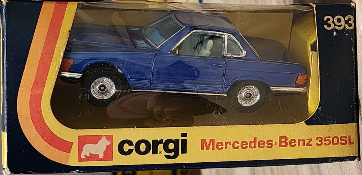 CORGI 393 BLUE MERCEDES-BENZ 350SL BOXED
