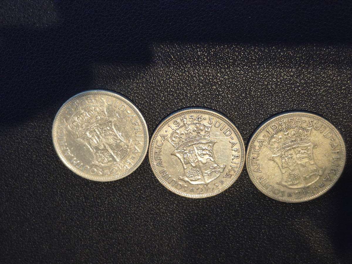 Two and a Half Shillings Set 1953 1954 1955 (1 Bid Takes All) - L7