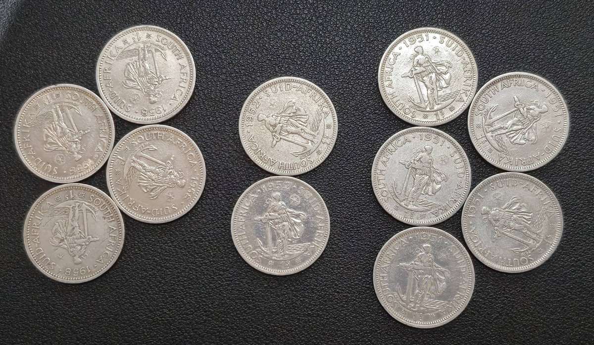 11x One Shilling Coins - 50% Silver