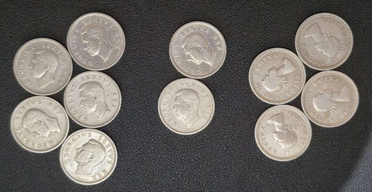 11x One Shilling Coins - 50% Silver