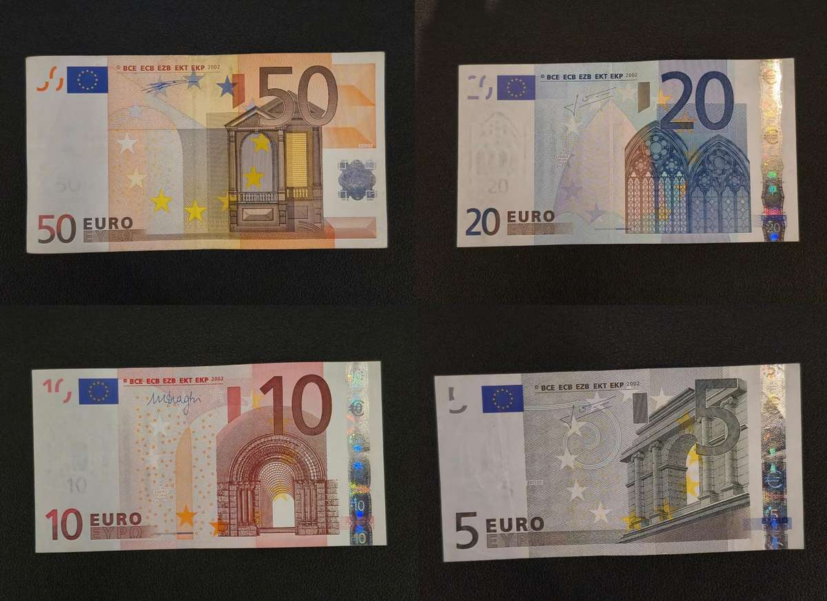Euro 2002 Series Bank Note Collection * 5, 10, 20 & 50