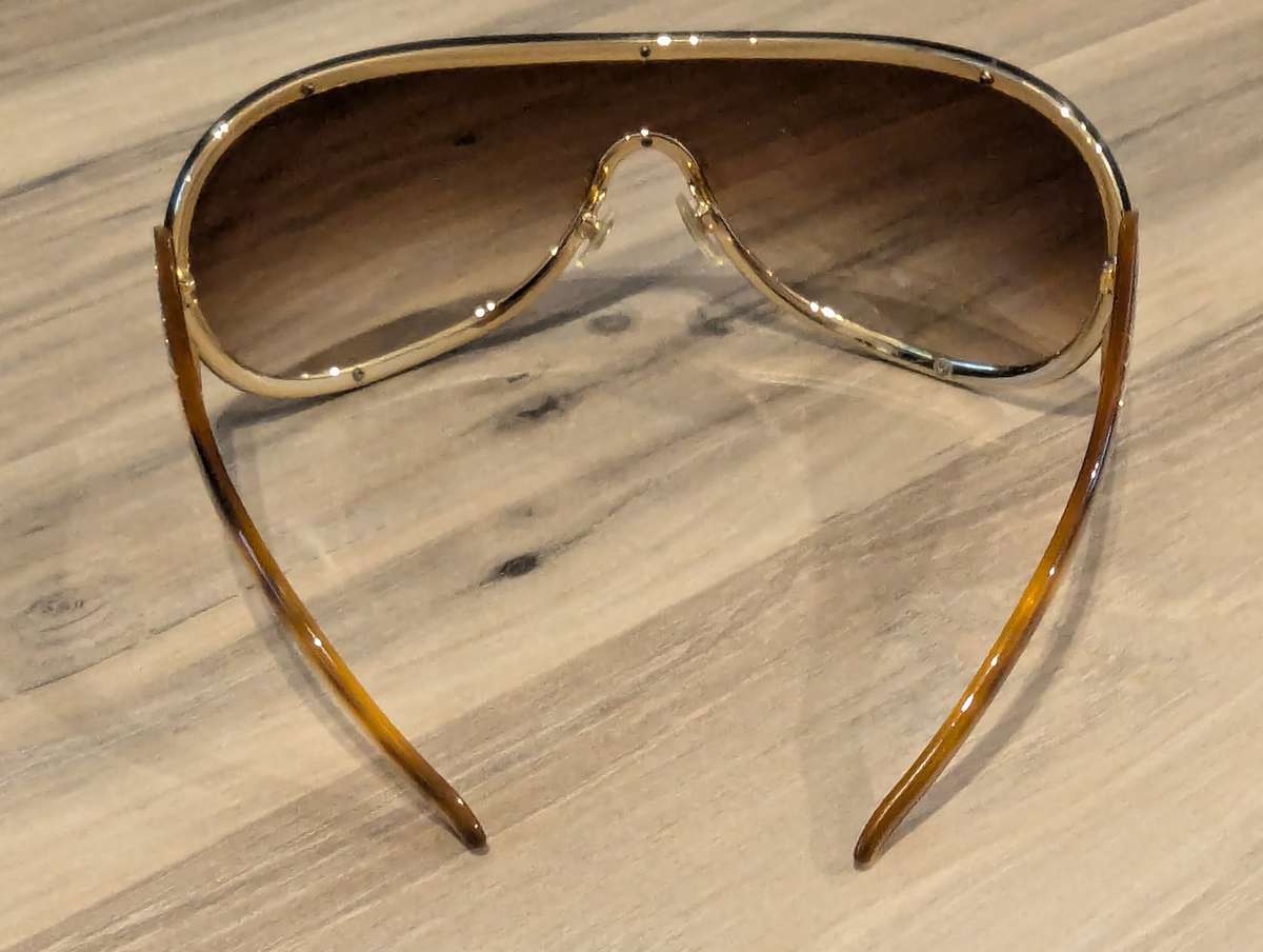 Chanel 4148-B Tortoiseshell Mask Sunglasses, Crystal Rhinestone Logo - AUTHENTIC Chanel