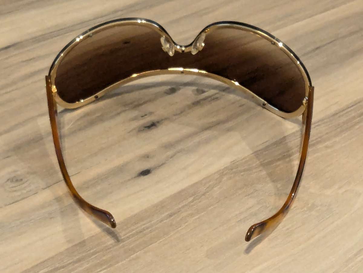 Chanel 4148-B Tortoiseshell Mask Sunglasses, Crystal Rhinestone Logo - AUTHENTIC Chanel