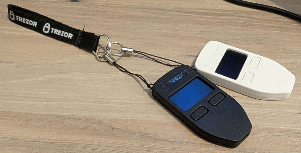 TREZOR Model One Cryptocurrency Hardware Wallet - Black & White (2 x wallets)
