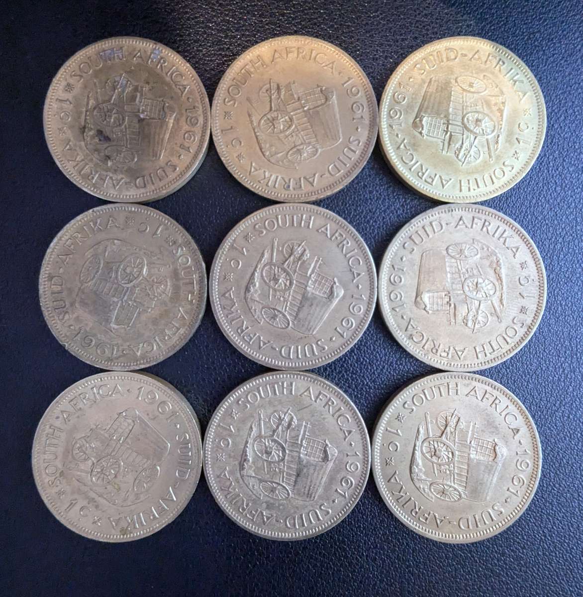 1961 One Cent Coins ( Lot of 9 )