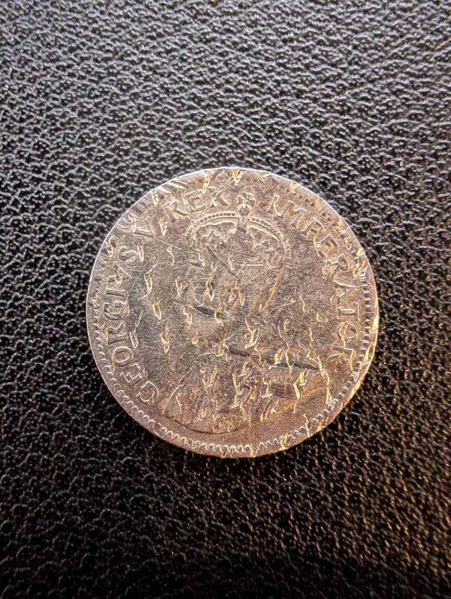 1927 Threepence 800 Silver - Obverse Damaged