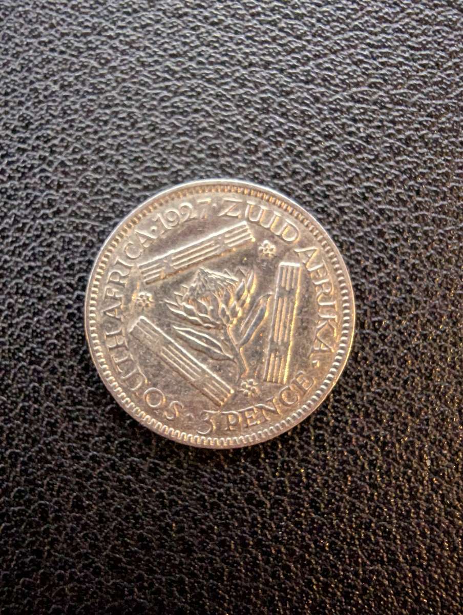 1927 Threepence 800 Silver - Obverse Damaged