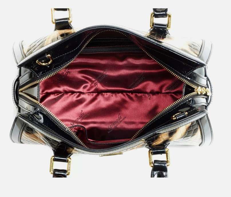 Serenade Beverly Hills Collection Lynx Croc Leather Handbag - AUTHENTIC