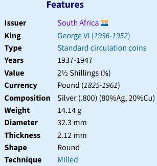 1944 Two and a Half Shillings