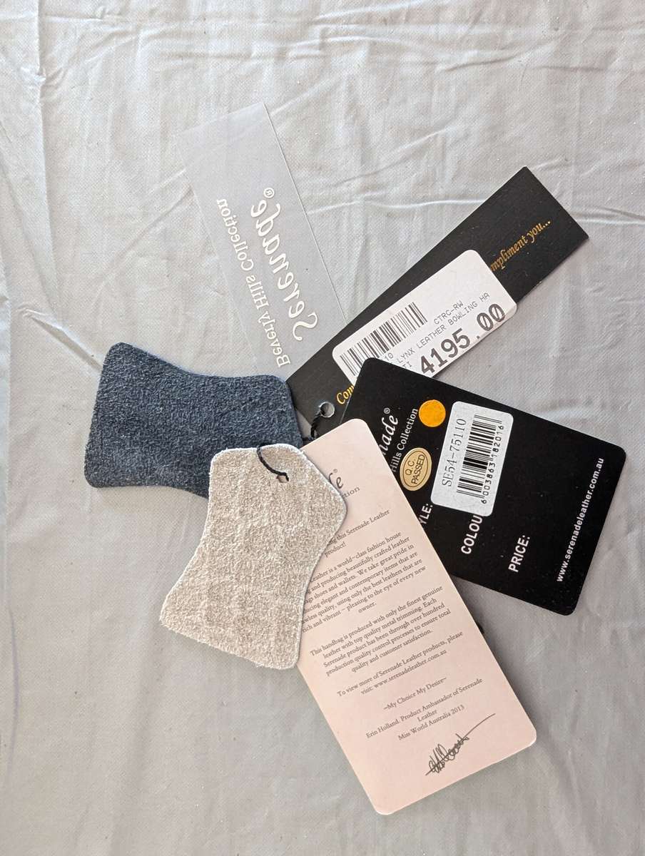 Serenade Beverly Hills Collection Lynx Croc Leather Handbag - AUTHENTIC