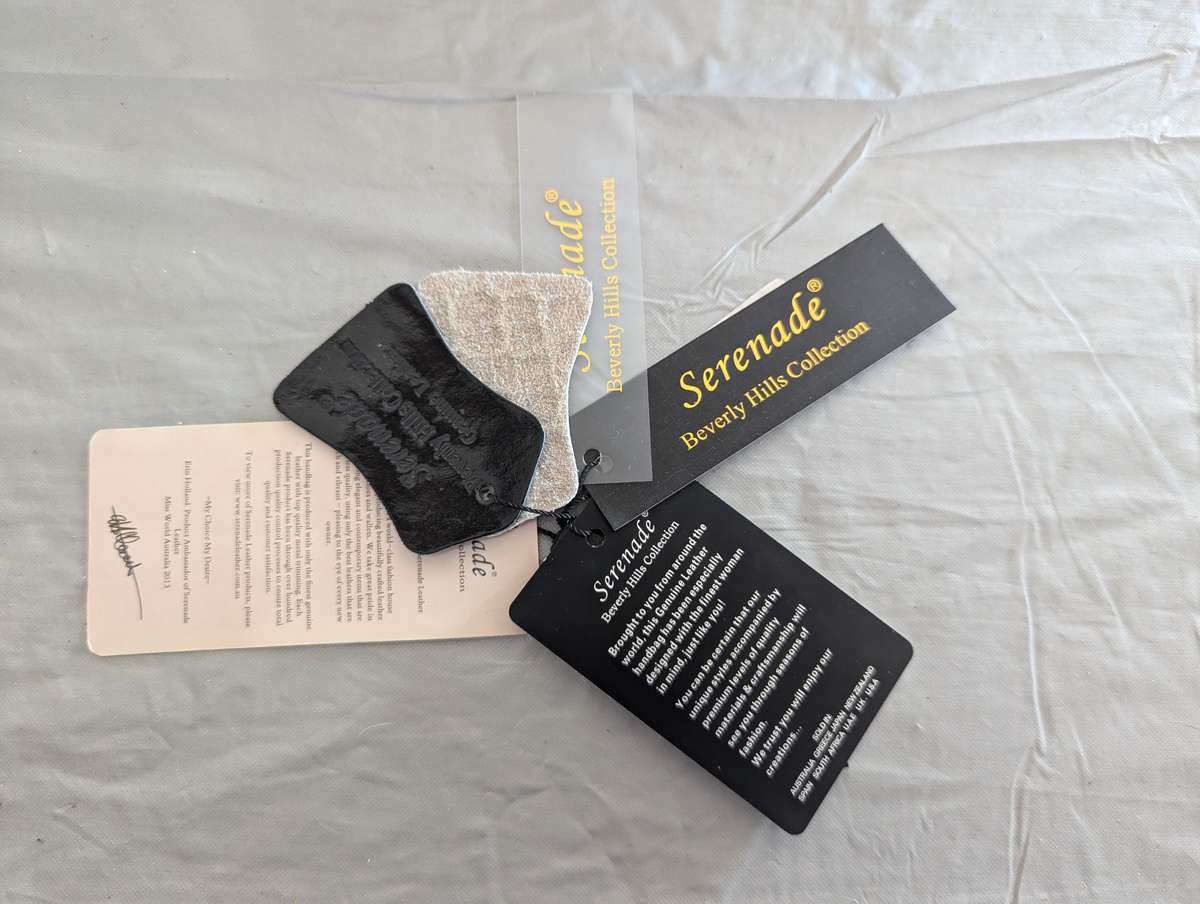 Serenade Beverly Hills Collection Lynx Croc Leather Handbag - AUTHENTIC