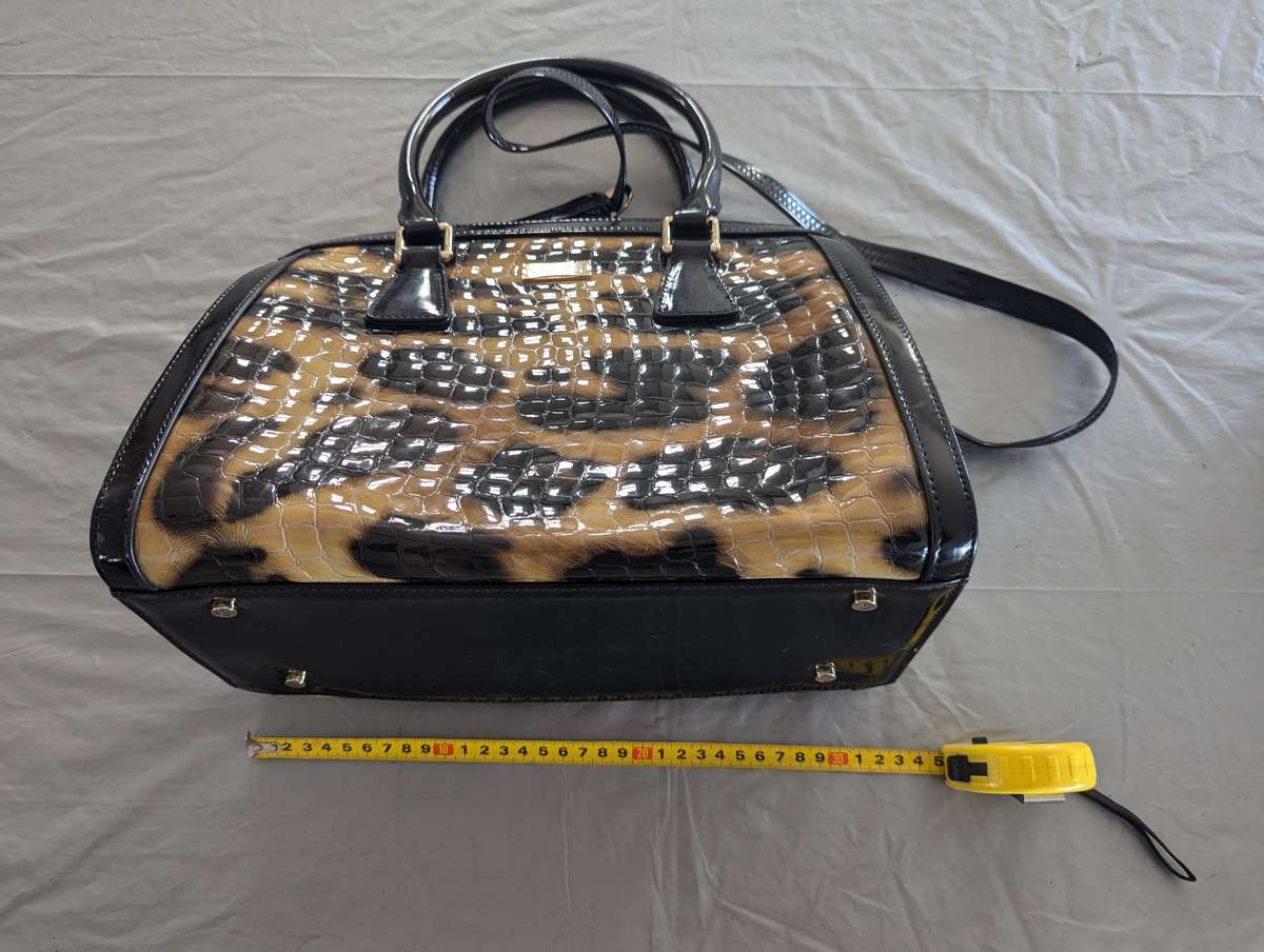 Serenade Beverly Hills Collection Lynx Croc Leather Handbag - AUTHENTIC