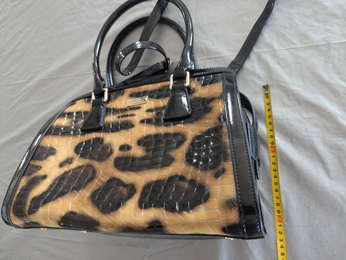 Serenade Beverly Hills Collection Lynx Croc Leather Handbag - AUTHENTIC