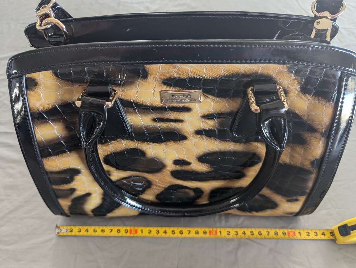 Serenade Beverly Hills Collection Lynx Croc Leather Handbag - AUTHENTIC