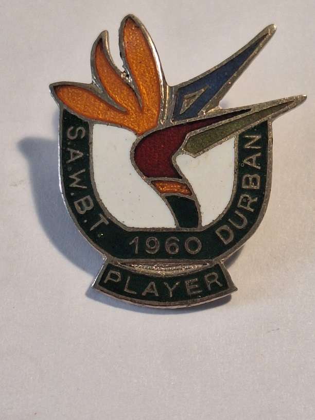 SAWBT 1960Durban player badge