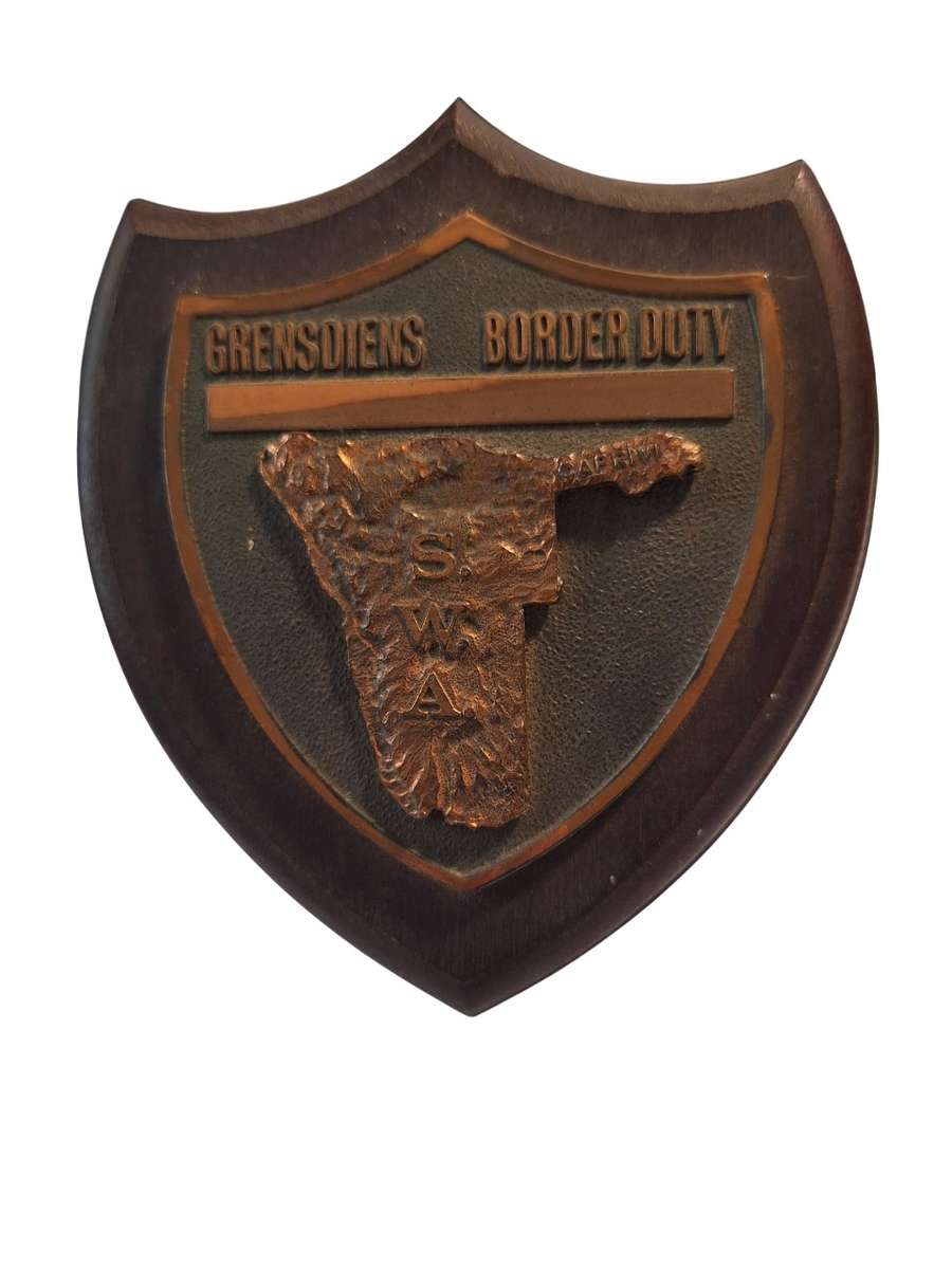 SWA Grensdies/Border duty plaque 11.5 x 13.5cm