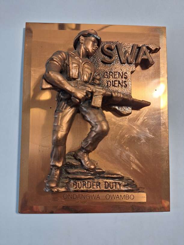 SWA Grensdiens/ Border duty Plaque Ondangwa and Ovambo