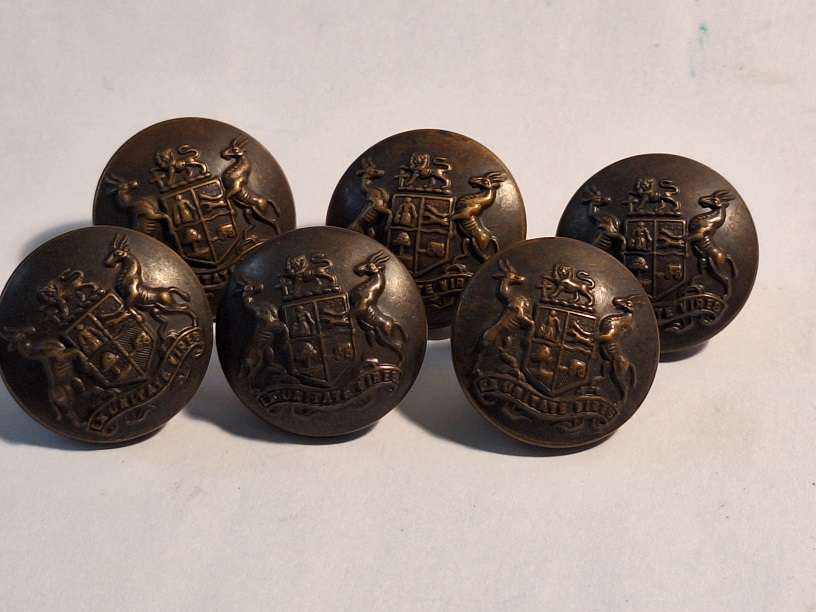 WW1/2 SA Army General service Africa Tunic buttons