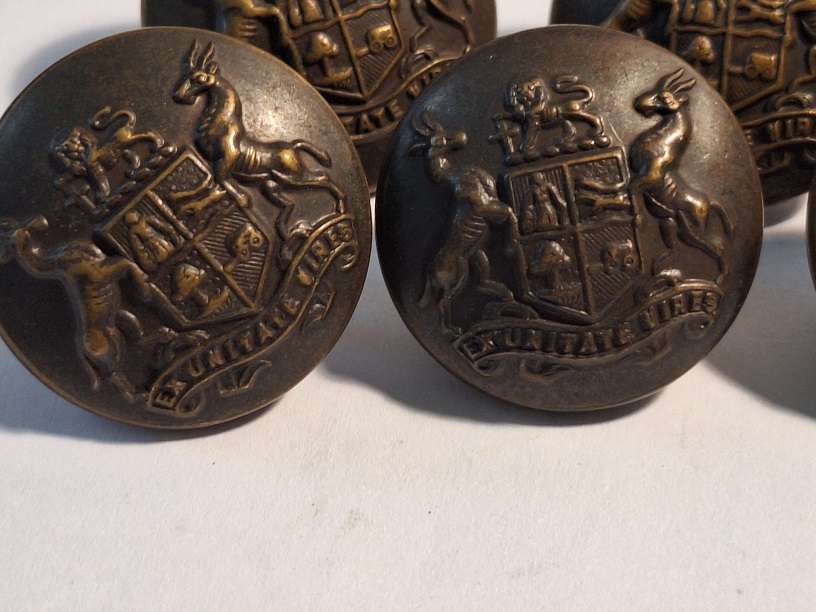 WW1/2 SA Army General service Africa Tunic buttons