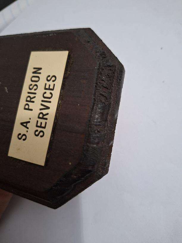 SA Prison service dog handler plaque