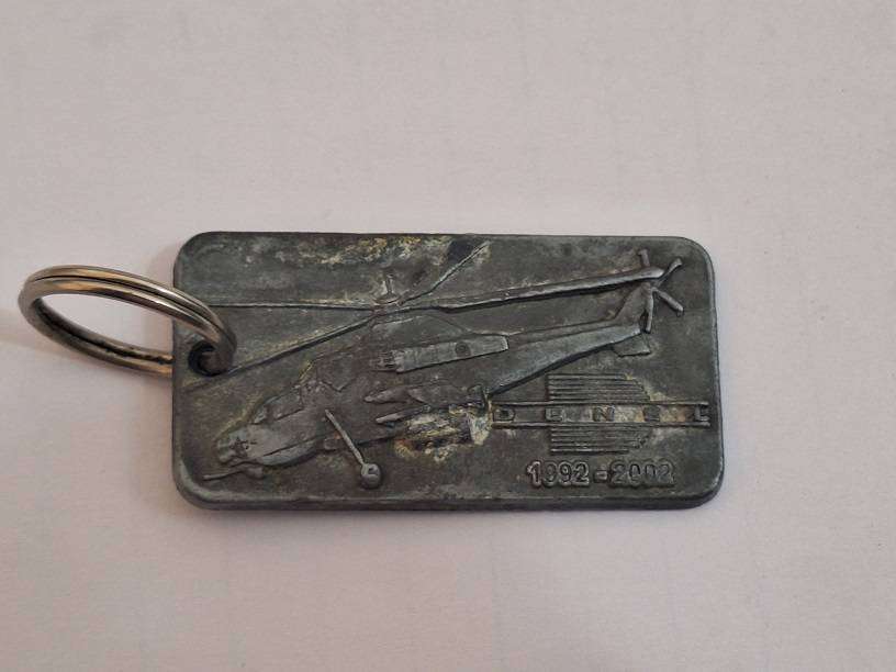 Denel key ring depicting Rooivalk helicopter dated 1992 - 20025