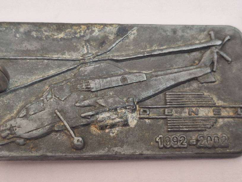 Denel key ring depicting Rooivalk helicopter dated 1992 - 20025