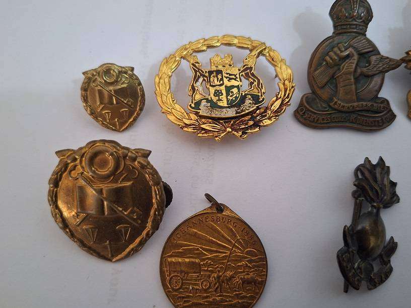 Collection of military badges