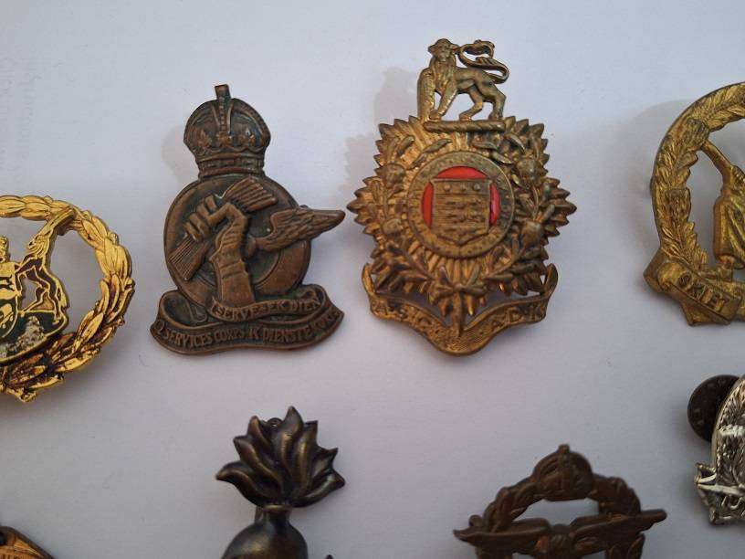Collection of military badges