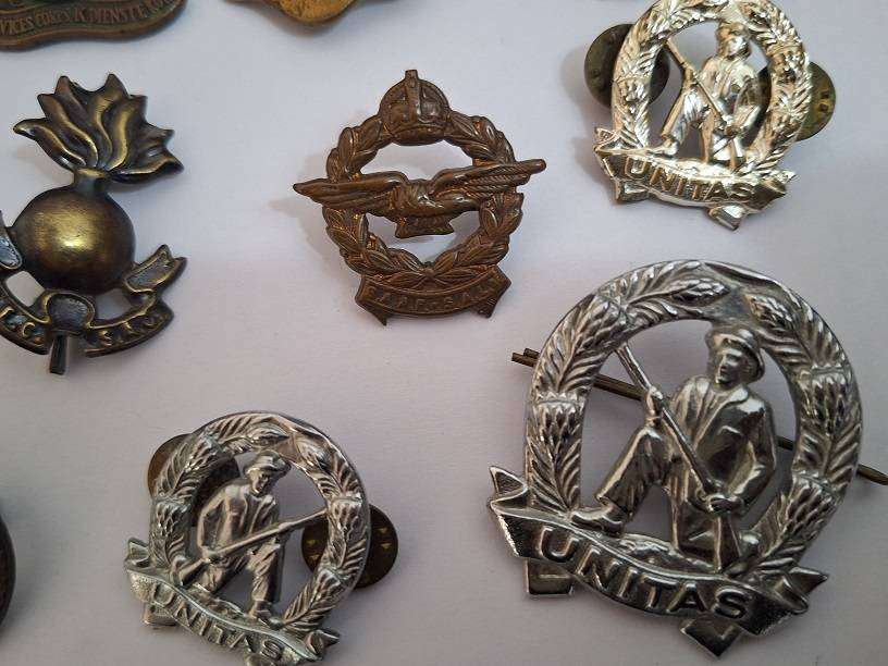 Collection of military badges